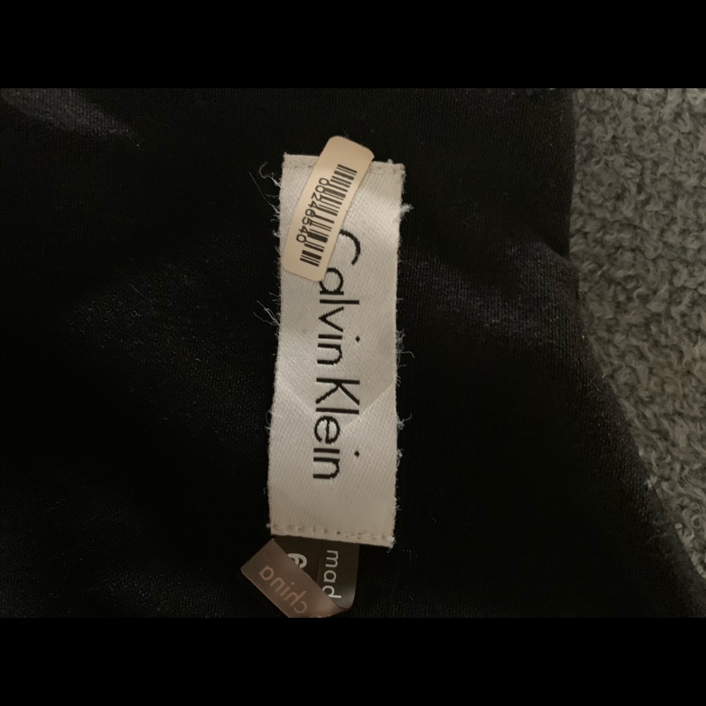 Black Calvin Klein dress size 6 white pinstripe